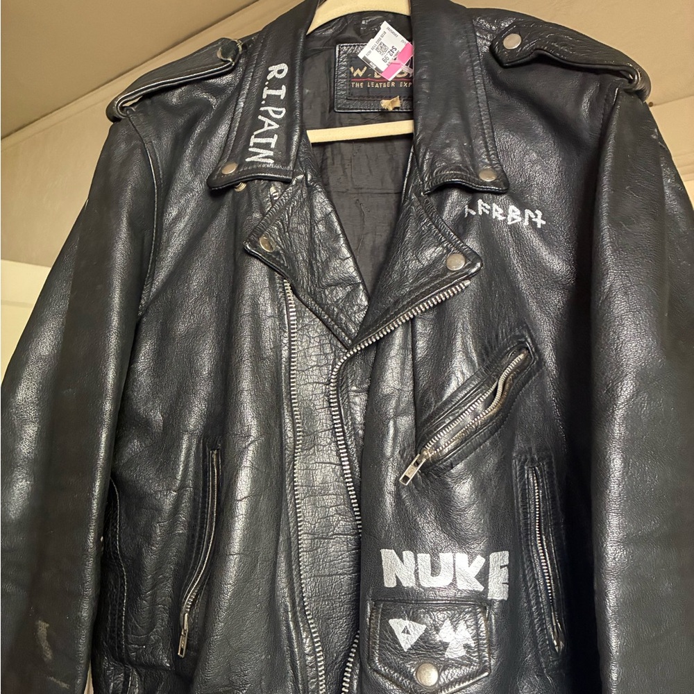 Wilson Black Motorcycle Jacket with Asymmetrical Zipper